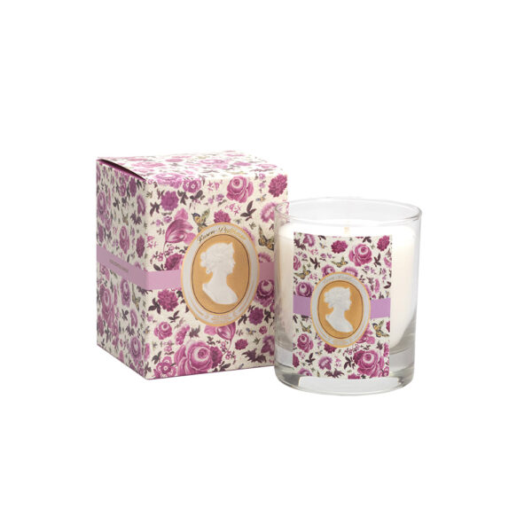 Candle in Glass Container, Patterned